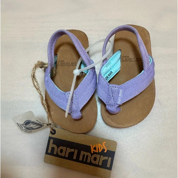 hari mari Other - Hari Mari Sandals Kids Toddler Size 5 Purple Flip Flop Soft Leather NEW